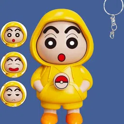 yaykid Cute Cartoon Shinchan Desk Collectible Toy Funny Hoodie Expression Changing-picture-17