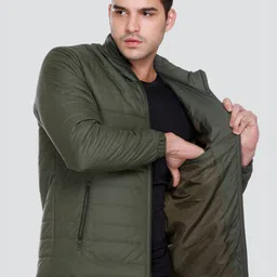 rare times Men Solid Bomber Jacket image 4