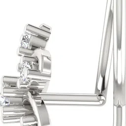 avsar Srija 14kt Cubic Zirconia White Gold Nose Wire image 5