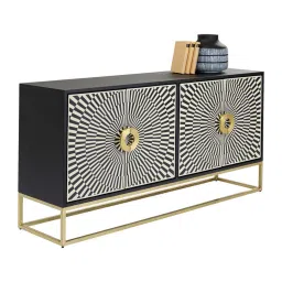 casagold Kara Bone Inlay Sideboard In Black Colour image 3
