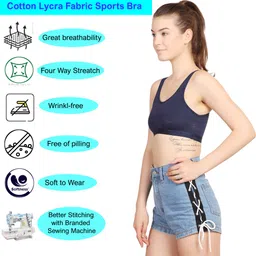 stogbull Pack of 3 Women Sports Non Padded Bra image 3