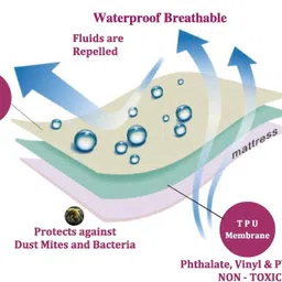 trance home linen Single Size Fitted Terry Cotton Breathable, Stretchable, Waterproof Mattress Cover image 5