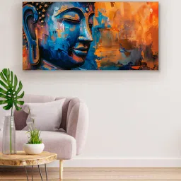 nestroots Framed Buddha Head Wall Painting-picture-12