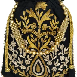 tanvir designer shop Women Black Potli-picture-11