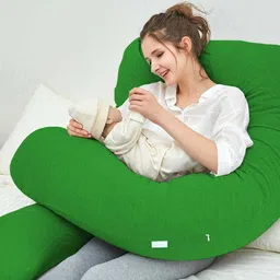 linenovation Microfibre Pregnancy Pillow Pack of 1 Solid Upgrade Model Pregnancy Pillow image 4