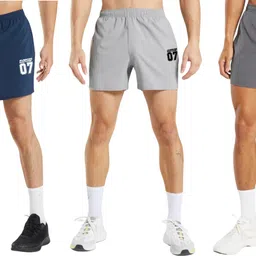 running machine Solid Men Multicolor Basic Shorts, Baggy Shorts, Beach Shorts, Gym Shorts, Regular Shorts-picture-21
