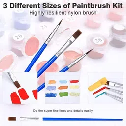 trexee DIY Canvas Oil Painting Kit for Kid&Adult or Beginner with Paint brushes Canvas 16 inch x 20 inch Painting image 2