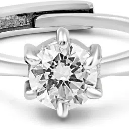 zarkan Premium Solitaire Ring Gift For Women With 925 Stamped Silver Zircon Rhodium Plated Ring-picture-17
