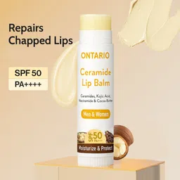ontario Ceramide Vish care Lip Balm with SPF50 PA+++ - Kojic Acid & NiacinamideAX15 Natural image 1