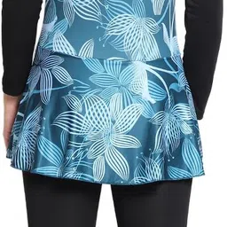 lebami Floral Print Women Swim-dress Blue Swimsuit image 2