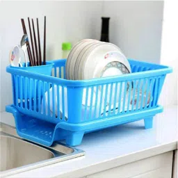 rumihub Dish Drainer Kitchen Rack Drying Rack Set 3 In 1 Plastic-picture-22