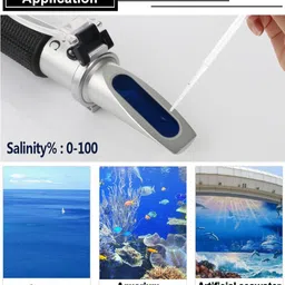divinext 0-100% Handheld ATC Salinometer Seawater Salt Water Salinity Meter Nitrate Tester Salinity Meter image 3