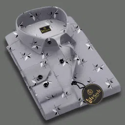 shubhflax Men Regular Fit Printed Cut Away Collar Casual Shirt-picture-18