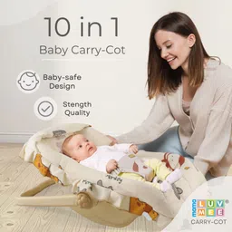 mama luv mee 10 in 1 Baby Carry Cot | Rocker & Bouncer | Baby Swing | Adjustable Handle | Rocker and Bouncer image 3