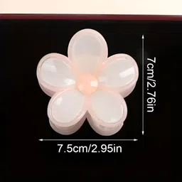 yeahmom Sunflower Style Non-Slip Hair Claw Clip Glossy Hair Accessories For Women-2 PCS Hair Claw image 3