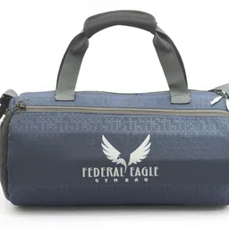 goldline 20 L Hand Duffel Bag - Sports Duffle/Travel Bag Classic Polyester Round-Shaped Large Capacity 20L Gym Bag with Built-in Waterproof Layer and Adjustable Shoulder Strap (41 x 22 x 22 Cm) - Blue - Regular Capacity-picture-21