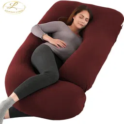 linenovation Microfibre Solid Pregnancy Pillow Pack of 1 image 2