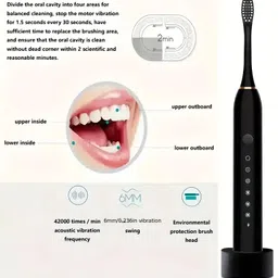 FlossGlow Waterproof Toothbrush with 3 Modes for Daily Brushing Electric Toothbrush image 5