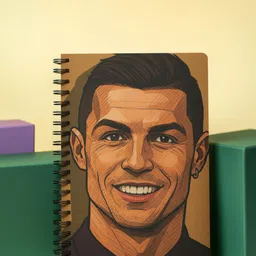 culture graphic The '' Ronaldo '' Size A5 Notebook unrulled 160 Pages (White) Pack of 1 A5 Notebook Unruled 160 Pages-picture-19