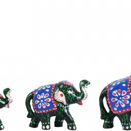 jagmohan enterprises Elephant Family Combo Set Decorative Showpiece - 12 cm image 1