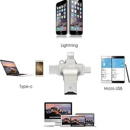 WEFLY USB, USB Type C, Lightning, Micro USB OTG Adapter image 3