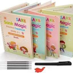 godex Sank Magic Practice Copybook,(4 BOOK +10 REFILL+ 1 Pen + 1 Grip) Number Book-picture-12