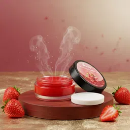 Strawberry Lip Balm with Vitamin E | Nourishing Lip Treatment Strawberry-image-74
