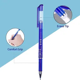 petaluma 0.35mm Erasable Gel Pen with Attached Eraser 5Pcs+2Pcs 0.5mm Signature Black Ink Gel Pen image 4