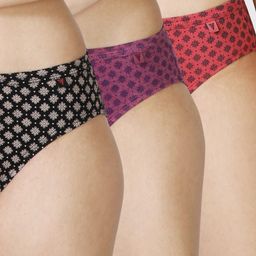 van heusen Pack of 3 Antibacterial And No Marks Waistband Women Bikini Multicolor Panty-picture-43
