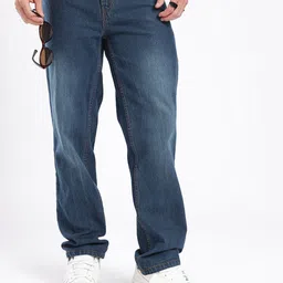 glitchez Men Straight Fit Mid Rise Blue Jeans-picture-12