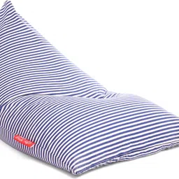 style homez XXL Pyramid Cotton Canvas Stripes Printed Lounger Bean Bag With Bean Filling image 2