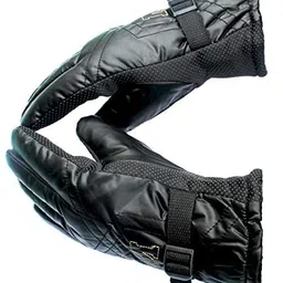 glowstorm GLOWSTORMLong Men's Snow & Windproof Thermal Soft Warm Winter Riding & Protective Gloves (Fur/Fleece Inside) Warm Hand Riding Cycling, Byke, Bike, Scooty,Motorcycle Travelling (Black) image 3