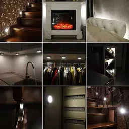 SGM (Pack of 2) 6 LED Motion Sensor Rechargeable Battery Operated Anywhere Wireless Motion Sensor Light image 3