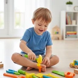 tinymart Kids Plastic Tool Set – 10 Pc Colorful Pretend Play Construction Toy Kit image 3