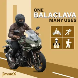 jimmox Black Bike Face Mask for Men & Women image 5