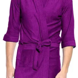 feelblue Purple Free Size Bath Robe-picture-13