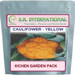 sk organic Cauliflower F1 Hybrid seeds Kitchen Garden -Farm -Green -Yellow- purple Variety Seed image 3