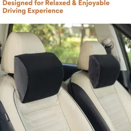 fovera Black, Grey Memory Foam Car Pillow Cushion for Universal For Car image 5