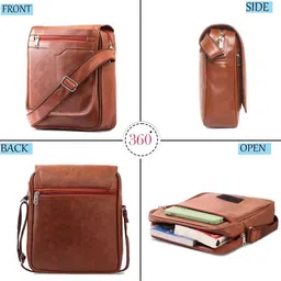 skynext Tan Men Sling Bag Trendy sling bag image 3