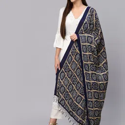 stylum Silk Blend Printed Blue Women Dupatta image 2