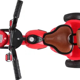 joyride Himalayan King Size Baby Tricycle for Kids | Sports Trike | Musical Horn and Lights | Double Leather Seat | Push Along Pedal Tricycle | 15 Months to 3 Years Tricycle image 5