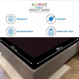 flipkart perfect homes Queen Size Fitted Terry Cotton Breathable, Stretchable, Waterproof Mattress Cover image 2