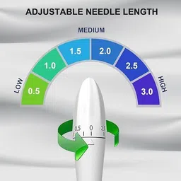 KEVJ Derma Pen Stamp For men and Women | Microneedle Pen Adjustable Microneedling Stamp For Skin - 0.5mm - 3mm Titanium Micro Needle Massager image 2