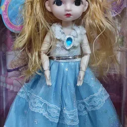 star impex Beauty Doll in Blue Gown with Gemstone Pendant – Premium Fashion Doll-picture-19