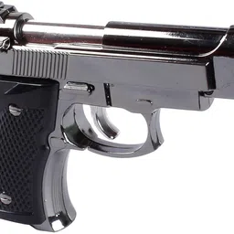 giftinggazebo Refillable Lighter Gun Pistol Windproof Jet Flame Gun Shaped Pocket Lighter Grey Color Pocket Lighter red Flame Pocket Lighter-picture-21