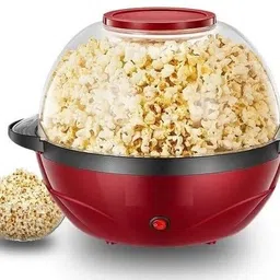 kinzilla Automatic Stirring Popcorn Maker Popper, Electric Machine with Measuring Cap | Built-in Reversible Serving Bowl, Nonstick Plate, Easy Cleanup, Family 3.6 L Popcorn Maker image 1