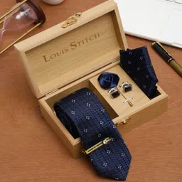LOUIS STITCH Silk Tie & Cufflink image 2