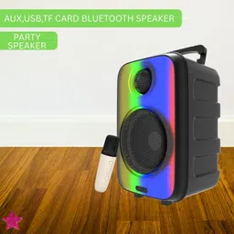 GUGGU Rainbow (BLUETOOTH TROLLEY SPEAKER) Deep Bass Stereo Sound With Karaoke MicIB288 35 W Bluetooth Party Speaker-picture-39