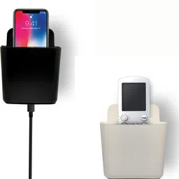 thekiteco. Pack of 2 Wall Mounted Mobile Holder Storage Box For Remotes Multipurpose Mobile Holder-picture-26
