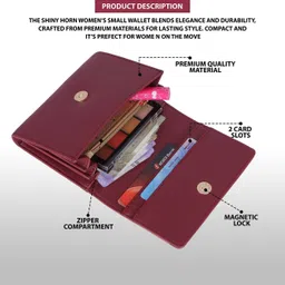 shinyhorn Casual, Formal, Party, Sports Maroon Clutch image 5